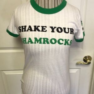 Pink VS shamrock t-shirt